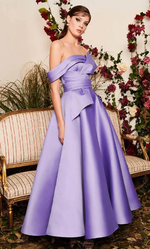 MNM Couture N0511 - Fall Off Strapped A-line Gown