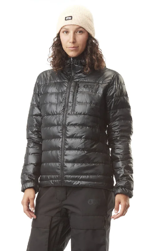 Picture Organic Mid Puff Down Jacket Womens 2024 Black Welt Pockets Slit Pockets Flap Pockets