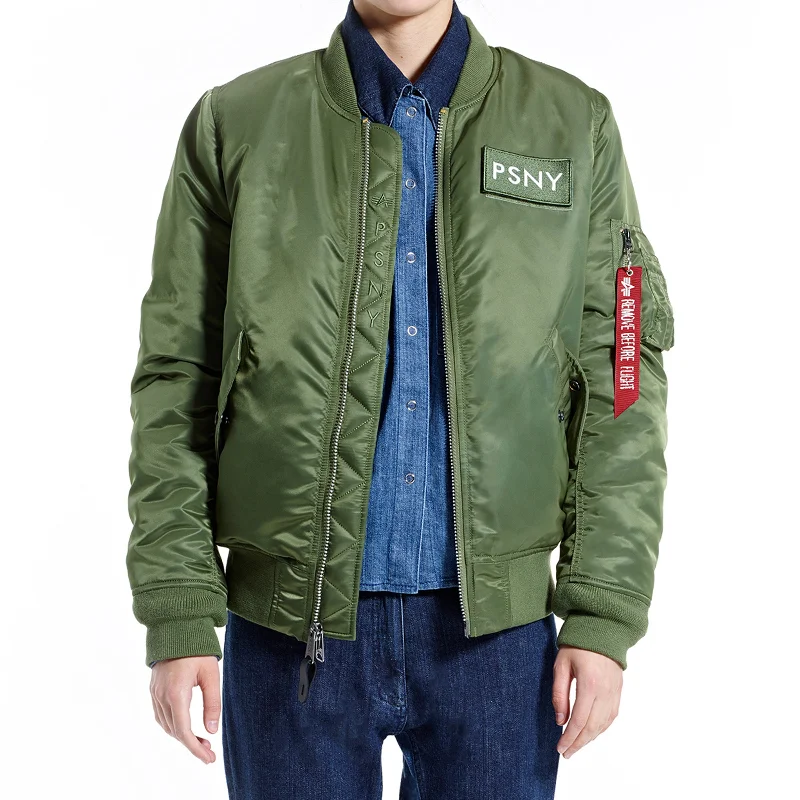 PSNY X Alpha Industries MA-1 Women's Reversible Bomber Jacket Herringbone Jacket Checkered Jacket Solid Jacket PSNY X Alpha Industries MA-1 Women's Reversible Bomber Jacket Herringbone Jacket Checkered Jacket Solid Jacket