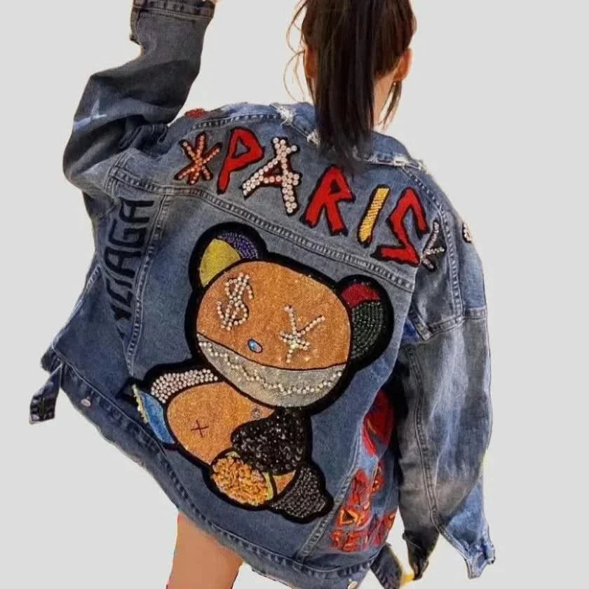 Cute Sequin Denim Jacket for Women V-Neck Jacket Boat Neck Jacket Square Neck Jacket Cute Sequin Denim Jacket for Women V-Neck Jacket Boat Neck Jacket Square Neck Jacket