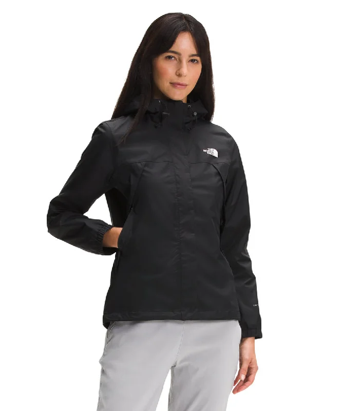 The North Face Women's Antora Waterproof Jacket - TNF Black Striped Jacket Polka Dot Jacket Floral Jacket