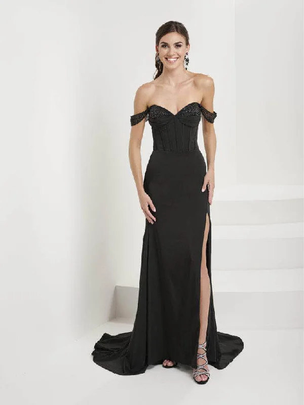 Tiffany Designs 16104 - Sweetheart High Slit Evening Gown