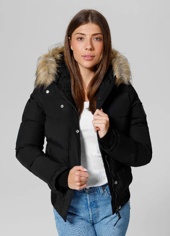 Women's winter hooded jacket Azalea Front Pockets Side Pockets Patch Pockets