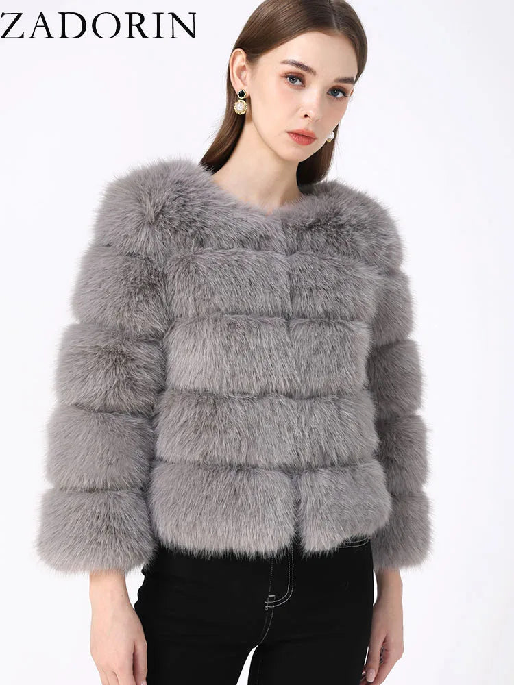Autumn Winter Fluffy Black Faux Fur Coat Women-Elegant Thick Warm Faux Fur Jackets For Women Knit Jacket Woven Jacket Fleece Jacket Autumn Winter Fluffy Black Faux Fur Coat Women-Elegant Thick Warm Faux Fur Jackets For Women Knit Jacket Woven Jacket Fleece Jacket