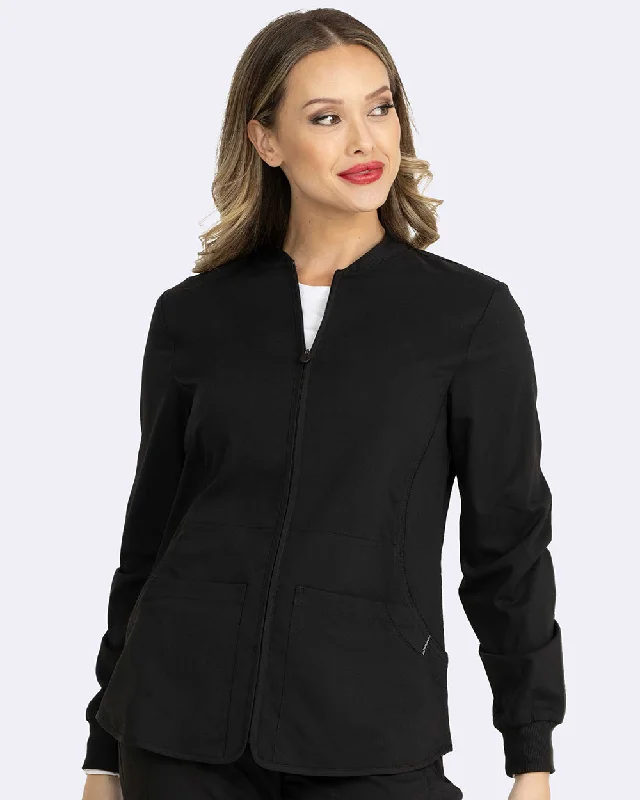 Zoe Alexandra Midtown Warm Up Scrub Jacket Hooded Jacket Caped Jacket Shawl Collar Jacket