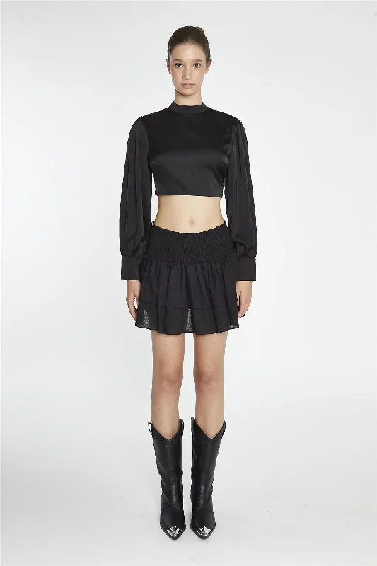 Black RaRa Mini-Skirt cashmere skirt soft