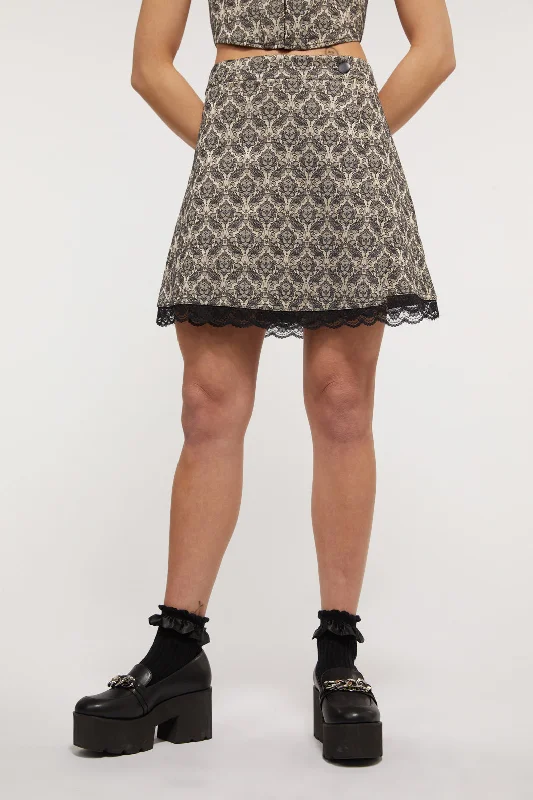 Brocade Lita Lace Skirt cashmere skirt soft