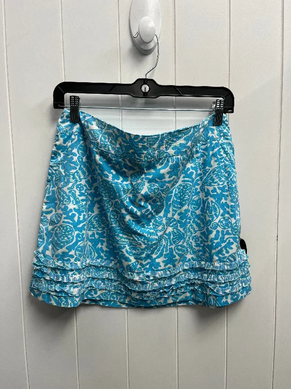 Skort By Lilly Pulitzer In Blue & Green, Size: 6 cashmere skirt rich