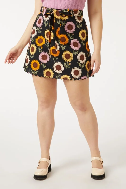 Sunflower Skirt elastic waist skirt