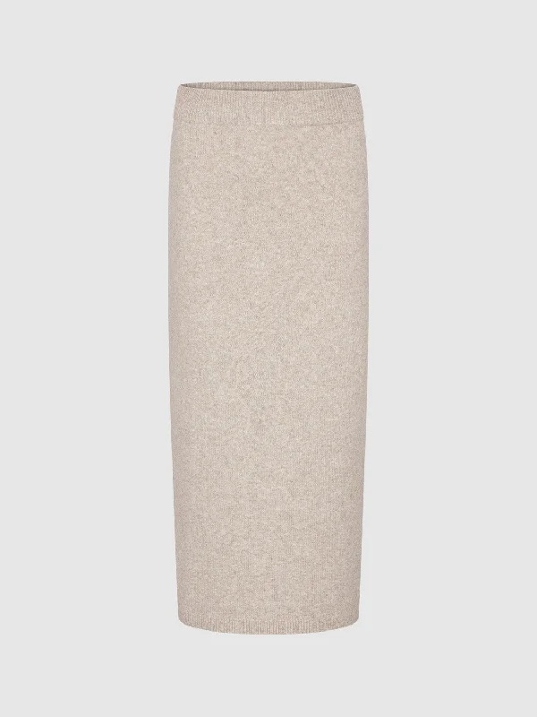 Skinny Knitted Skirt linen skirt natural